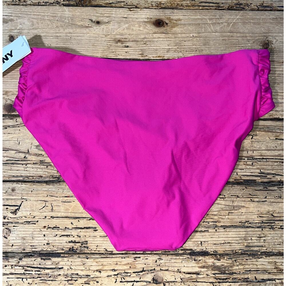 DKNY Women’s Size L Magenta High Waisted Bikini Bottoms NWT - Picture 2 of 7